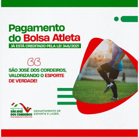 A Prefeitura Municipal de São José dos Cordeiros realizou na última semana o pagamento do valor relativo ao programa “Bolsa Atleta”.