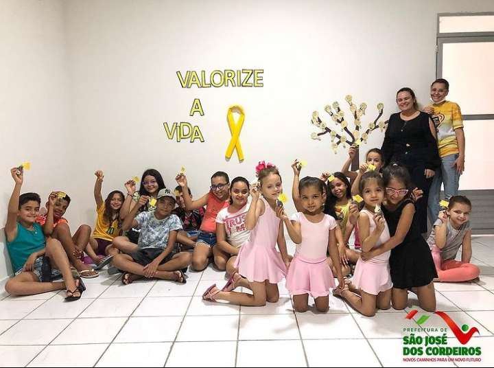 São José dos Cordeiros fortalece campanha em alusão ao Setembro Amarelo com crianças, adultos e também profissionais da saúde