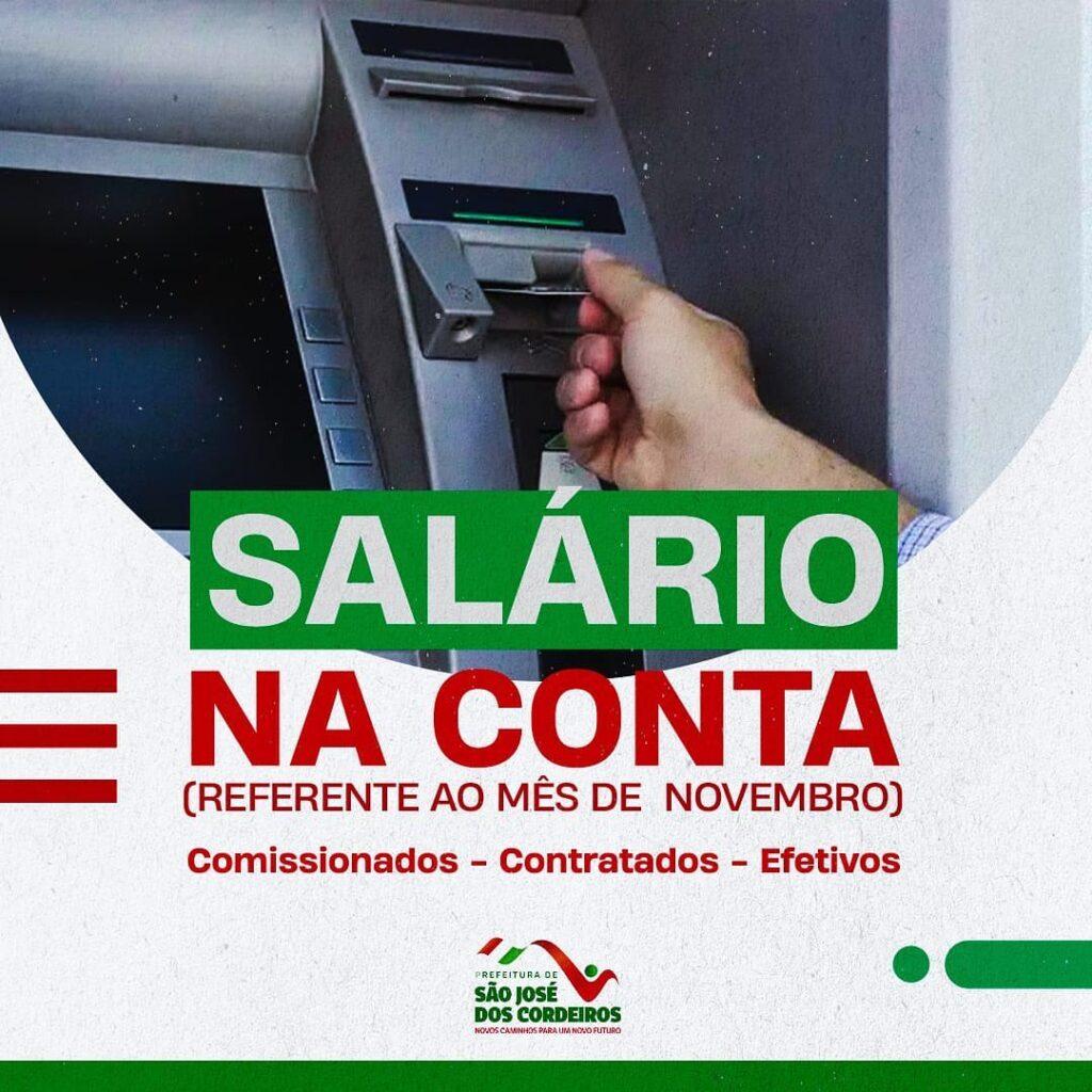 Dinheiro no Bolso: Prefeitura de São José dos Cordeiros realiza pagamento dos servidores e aquece economia local