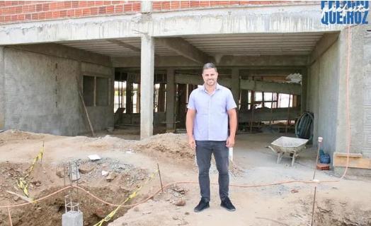 Felício Queiroz vistoria obras da nova estrutura da Escola Bartolomeu Maracajá em São José dos Cordeiros